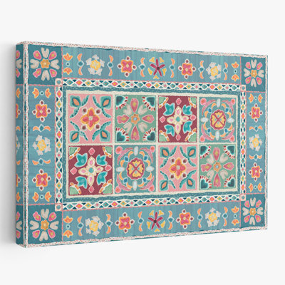«My Bohemian Life» - art bohémien corail bleu bohémien