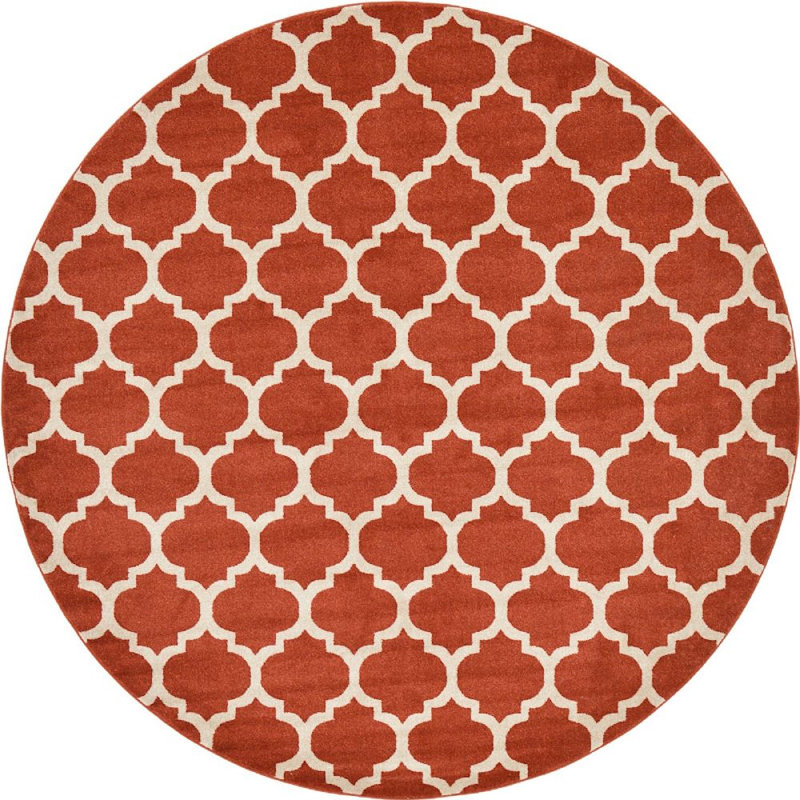 Molly Geometric Indoor Rug, Round 8'