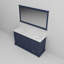 Ensemble de meuble-lavabo double 60 po X P 22 po P, plateau en marbre de culture et Miroir-375757898