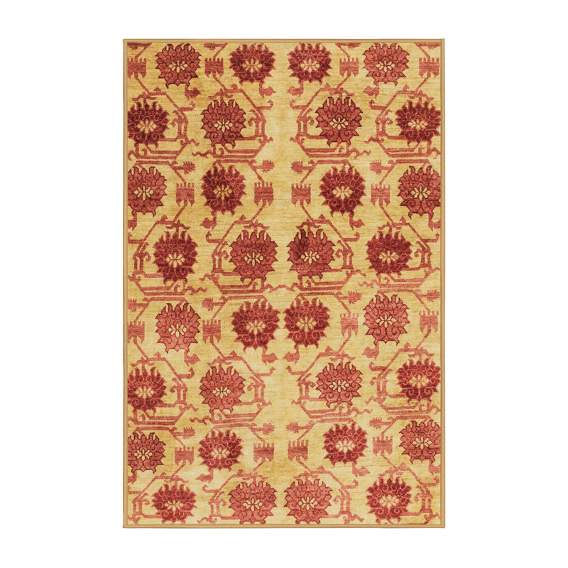 Tapis décoratif multicolore à motif abstrait, Rectangle de 5 pi x 8 pi