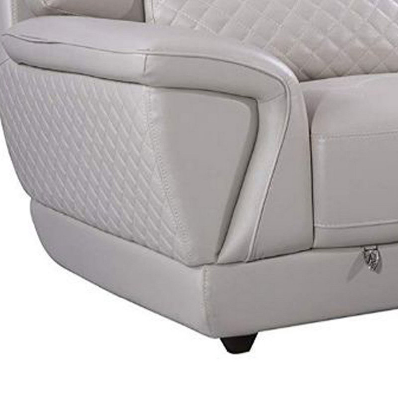 Kopervik Upholstered 73'' Loveseat, Gray Leather Match