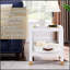 Table d'appoint carrée avec tablette, style bohème, plateau en verre trempé, structure en métal, 2 niveaux, parfaite pour le salon et la chambre à coucher-129948515