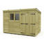 Total Sheds 10ft x 7ft Pent Garden Shed - Double Door - With Windows - Pressure Treated Timber - UK Manufactured