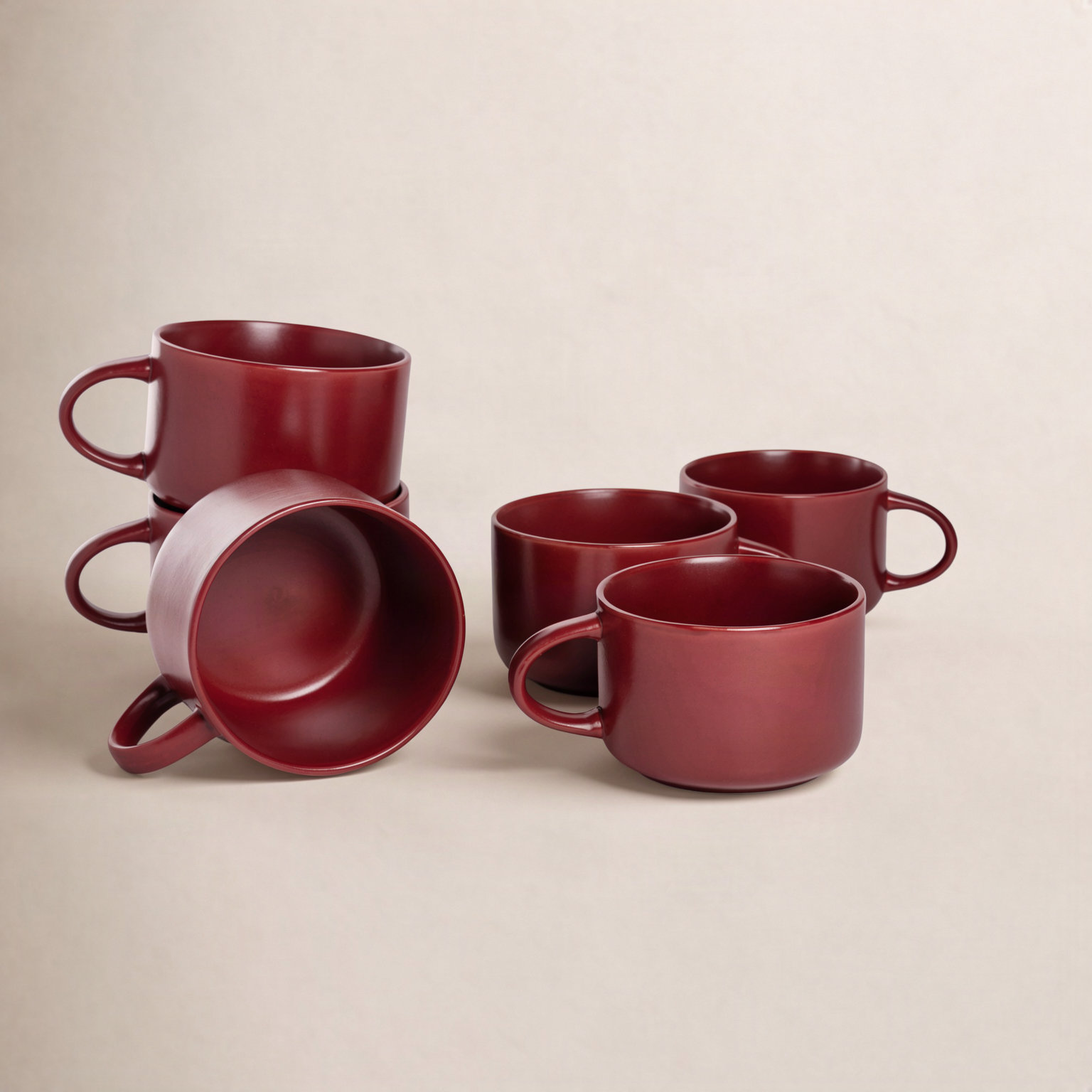 Wazee Matte Mug, Red