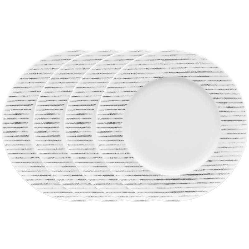 Assiettes à salade Noritake - 9,5 po, gris