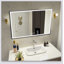 Miroir de meuble-lavabo à cadre 48 po x 32 po à DEL, cadre en aluminium avec lumières biseautées à angle biseauté à 45 °, 3 couleurs, antibuée, convenant à une décoration moderne
