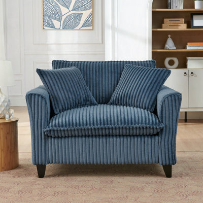 Fauteuil en velours côtelé l 46 po