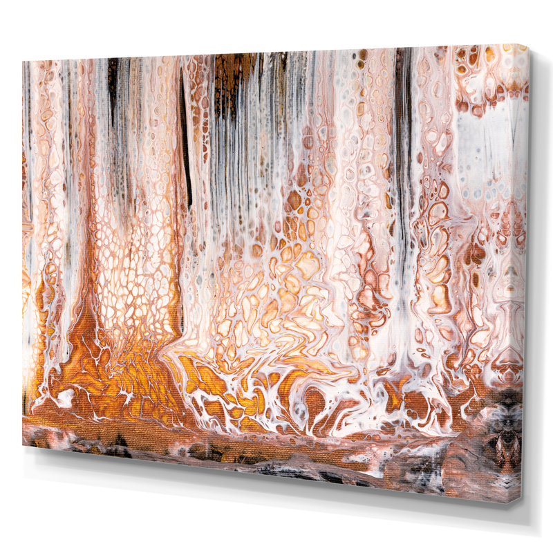 Shapes In Brown and Black Marble Art IV - Art mural moderne sur toile, H 20 po x l 12 po x P 1 po, Toile tendue