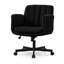 Fauteuil d'appoint en velours côtelé de 22,4 po de largeur avec accoudoirs rabattables à 5 positions, hauteur réglable, dossier inclinable, pivotement sur 360 ° et roulettes-1844865607