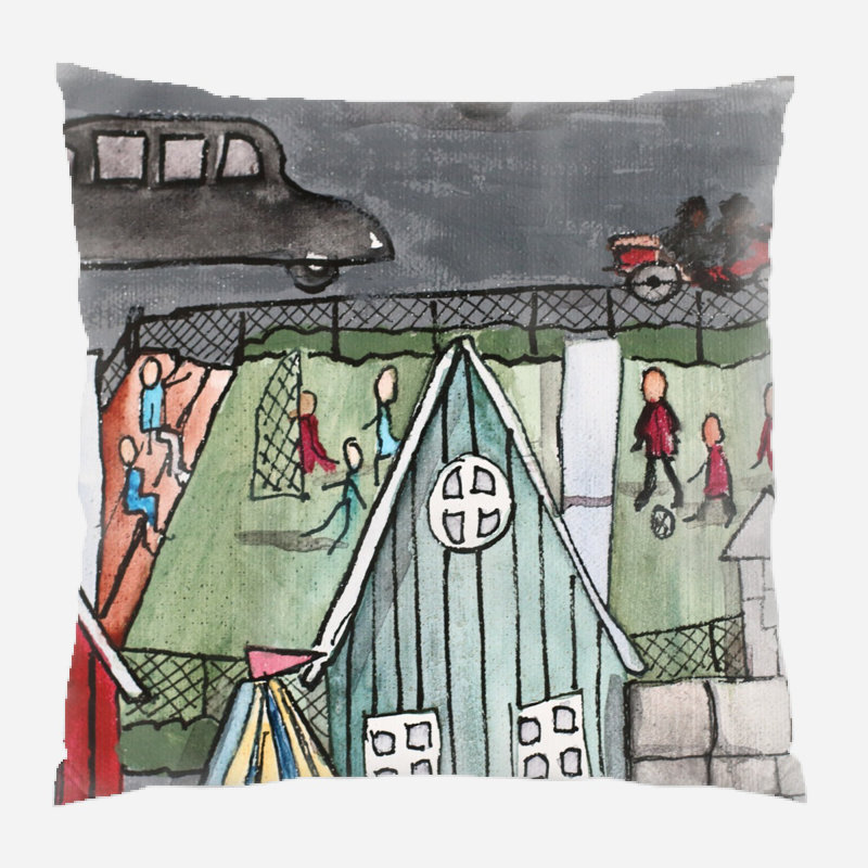 Swinton Outdoor Reversible Throw Pillow, Microsuede, Indoor