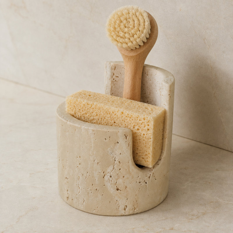 Porte-éponge Apasqro Travertine