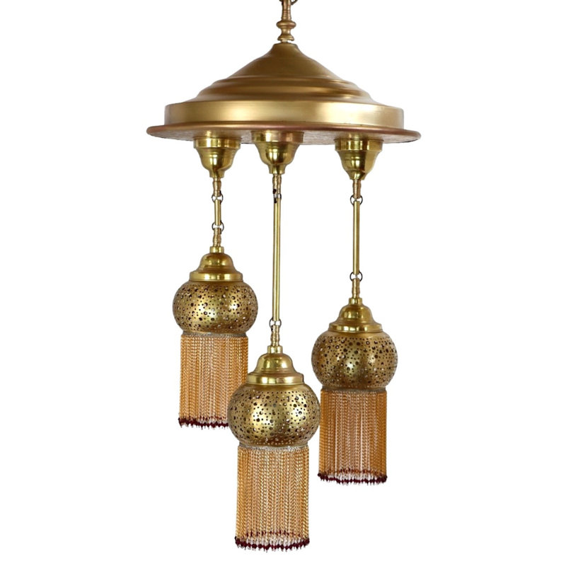 3 - Light Geometric Chandelier