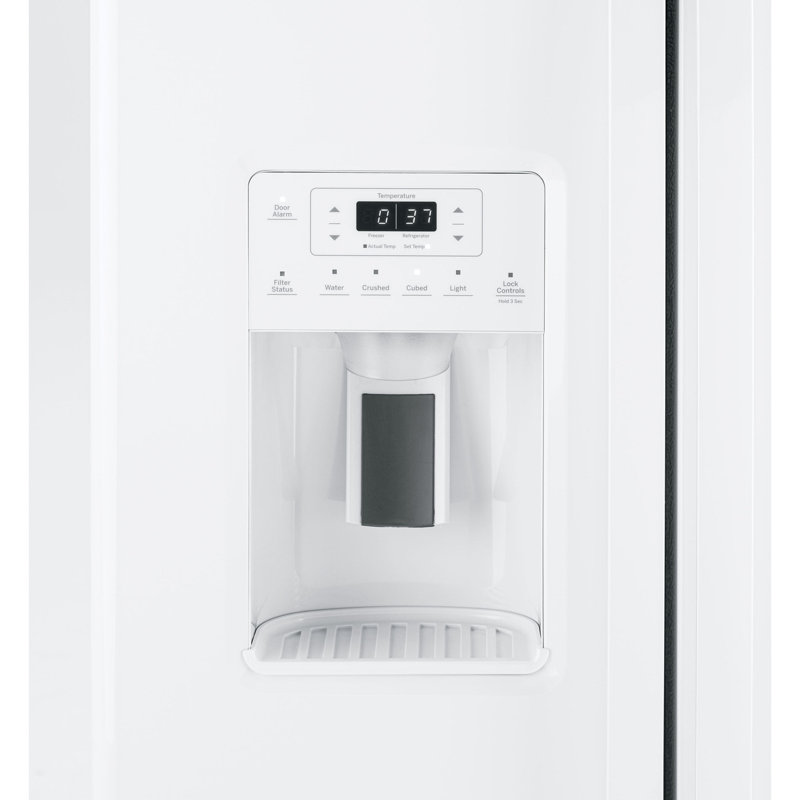 36" Side By Side 25.3 cu. ft. Refrigerator, White
