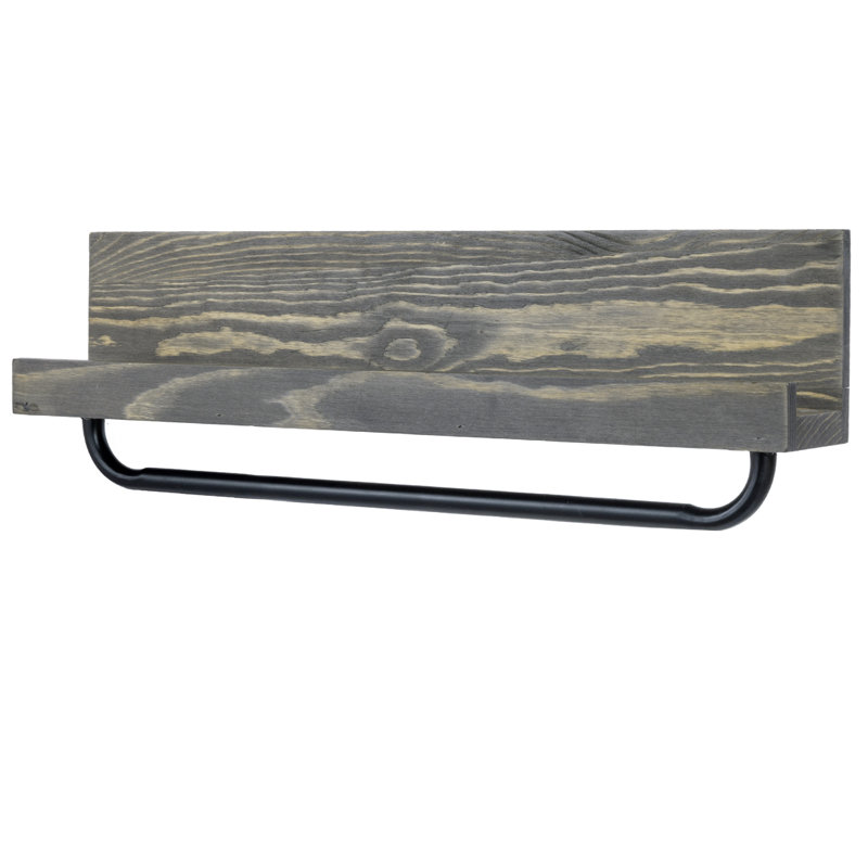 Bathroom Wall Mounted Towel Bar With Shelf