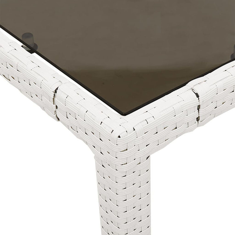 Airidas Rectangular Outdoor Dining Table , cm W 90cm cm D, 75cm H x 90cm W x 190 cm L, White