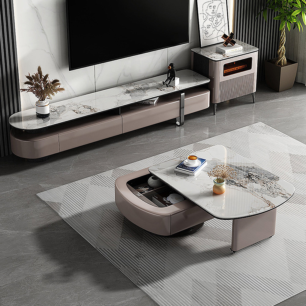 Bkoksety Modern minimalist coffee table TV cabinet set | Wayfair