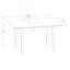 Ensemble de table et chaises de cuisine 7 pièces composé d'une table rectangulaire en bois avec feuille papillon et 6 chaises Parsons en tissu crème, acajou-2065280135