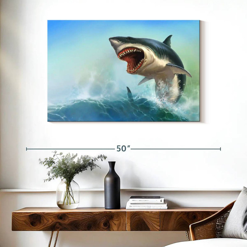 Scary Shark, 26" H x 39" W
