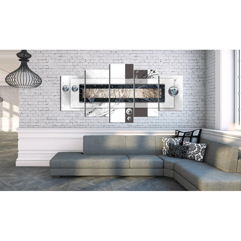 Balance des blancs sur toile, 5 pièces, H 40 po x l 80 po x P 0,7 po