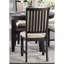 Ensemble de chaises d'appoint en bois 2 pièces revêtues de tissu texturé de couleur beige-517460846