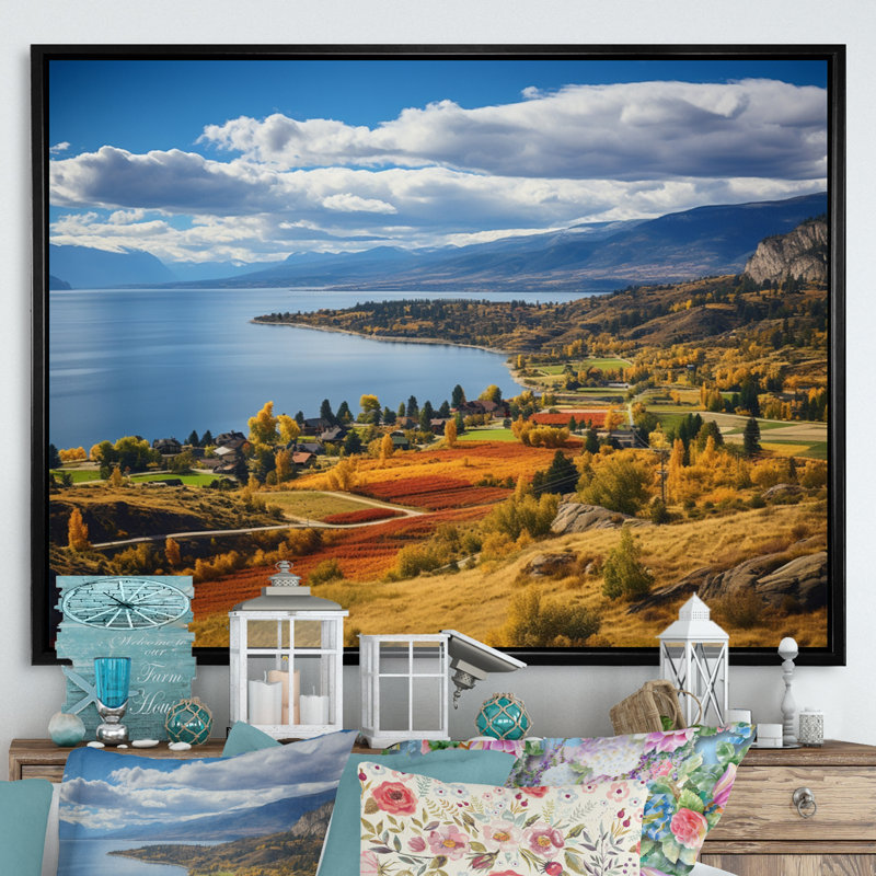 «Bilel Canada Okanagan Serenity II», reproduction, Cadre flottant noir, H 34 po x l 44 po x P 1,5 po