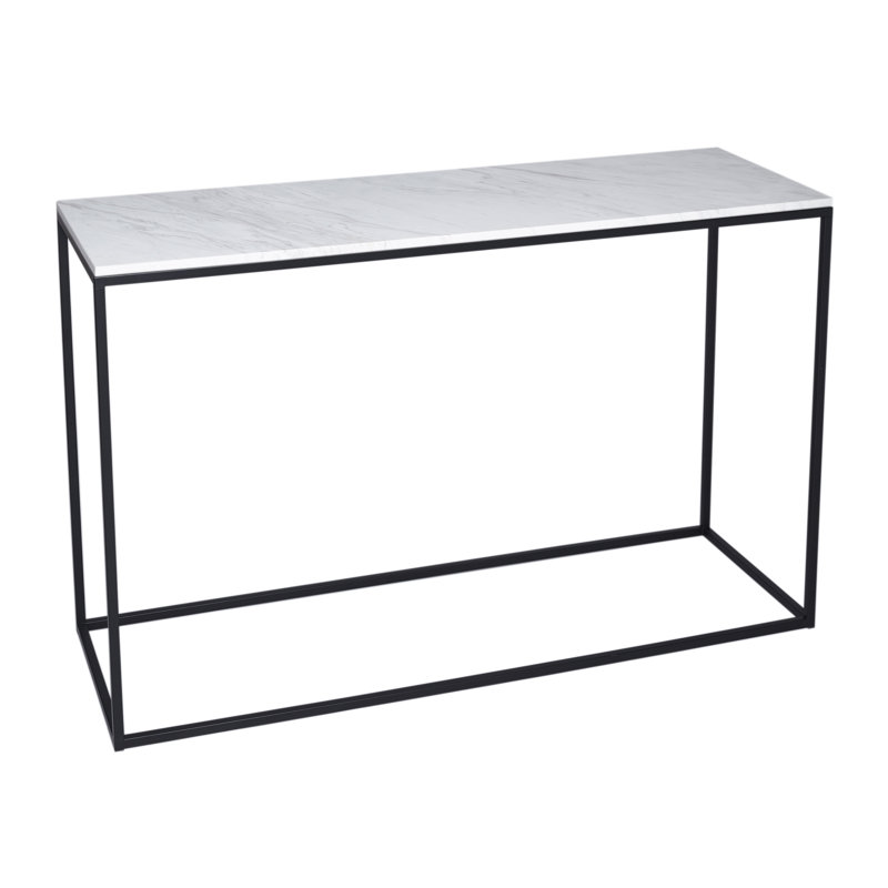 Licata 120cm Console Table, Marble / Black