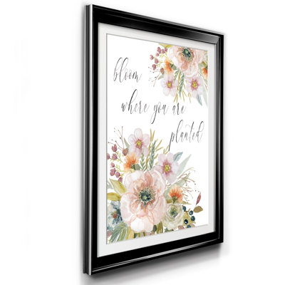 «Peach Bloom I», reproduction d'art sur papier encadré