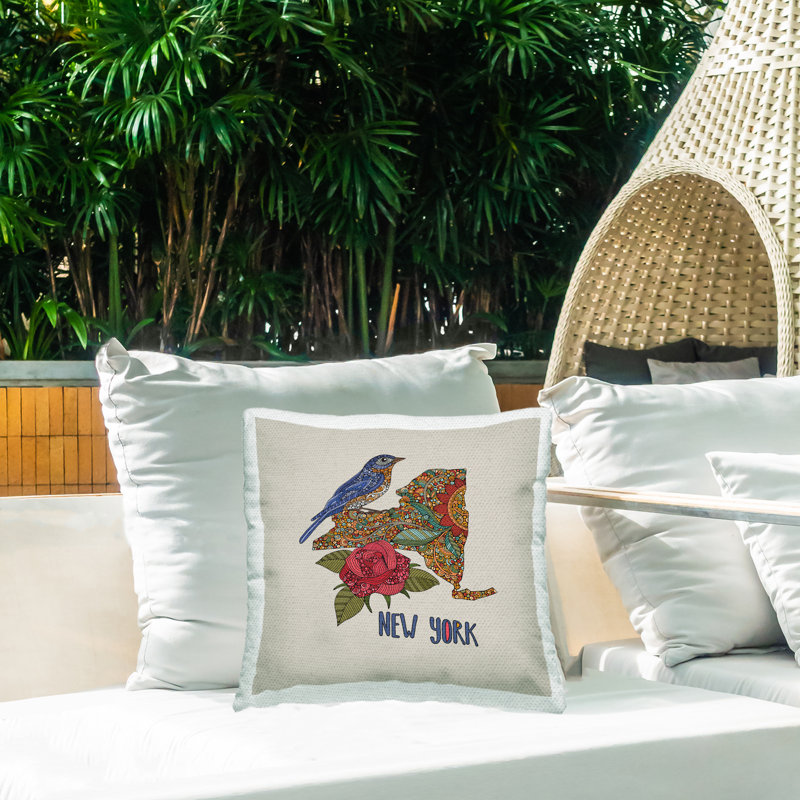 Coussin décoratif intérieur/extérieur dessin cachemire