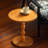 Elegant Round Side Table with MDF Tabletop and Solid Wood Spindle Leg