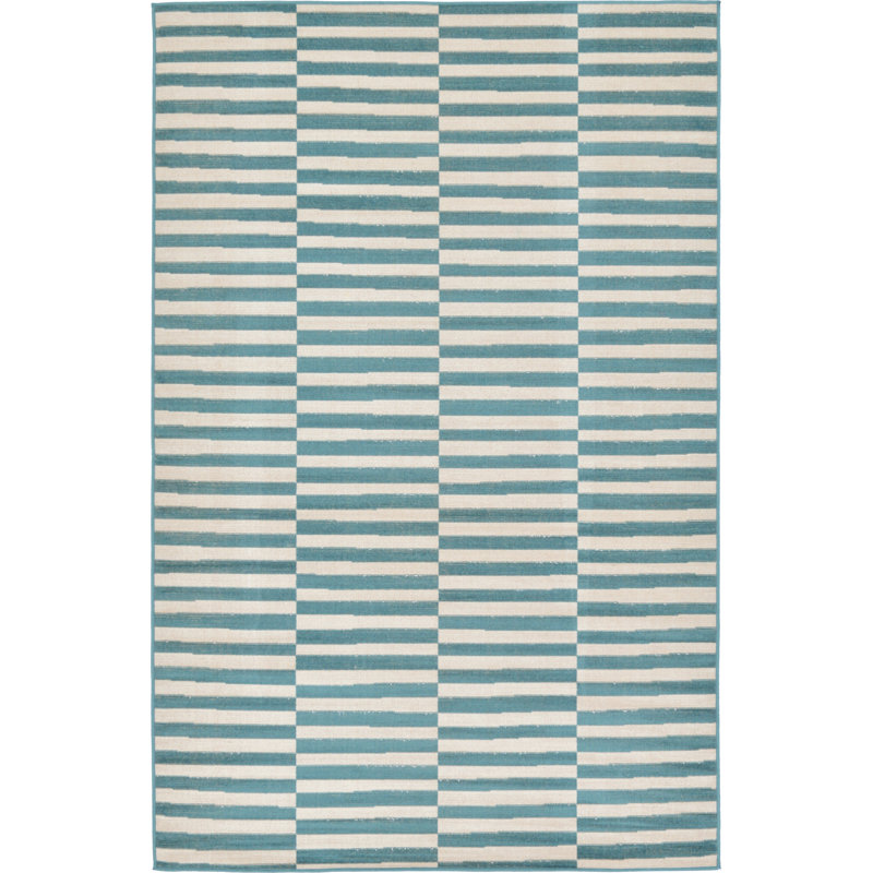 Arzilla Striped Indoor Rug, Rectangle 5'3" x 8'