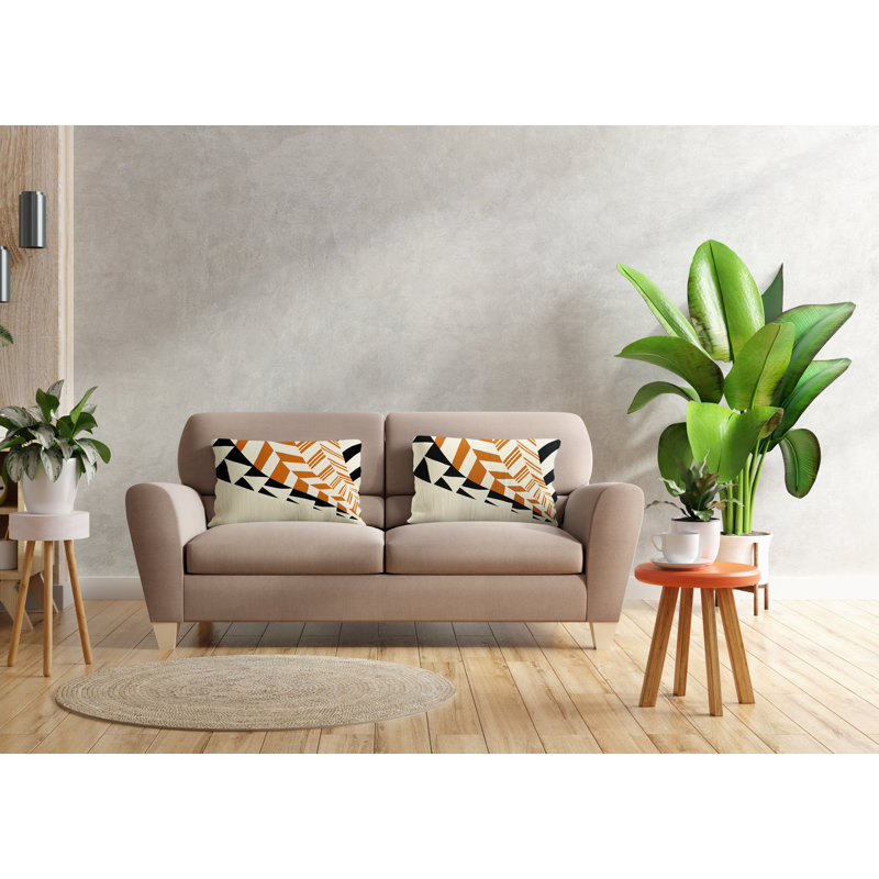 Housse et insert de coussin rectangulaire intérieur / extérieur en mélange de polyester / polyester Ikom, Orange