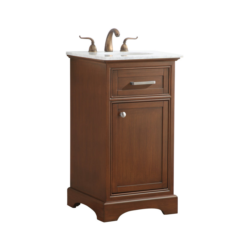 Meuble-lavabo simple 19 po Hermes, Teck