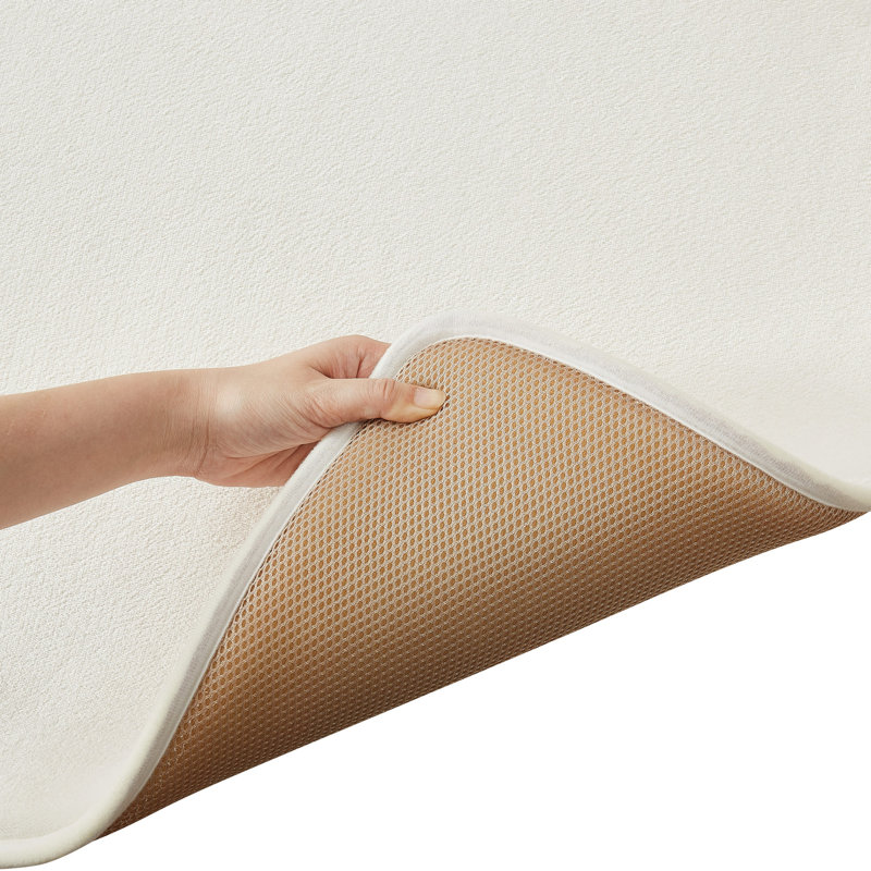 Memory Foam Bath Rug, White