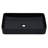 24"X13.5" Black Ceramic Rectangular Vessel Bathroom Sink