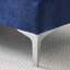 Chaise longue de 55 po - rembourrée avec accoudoir gauche et coussin lombaire, siège de bureau bleu, siège de bureau en mousse haute densité, aspect rétro