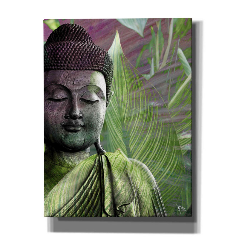 «Meditation végétation» par Fusion Idol Arts, art mural sur toile, L 12 po x H 16 po