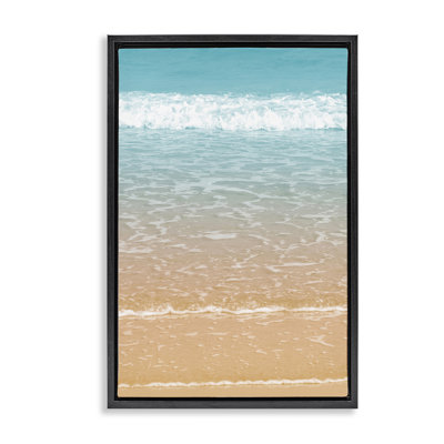 Toile flottante encadrée Clear Waters Shore par Nataly White