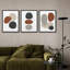 Ensemble de 3 reproductions d'art mural encadrées Minimal Neutral Pebble Shapes-123941251-123941255