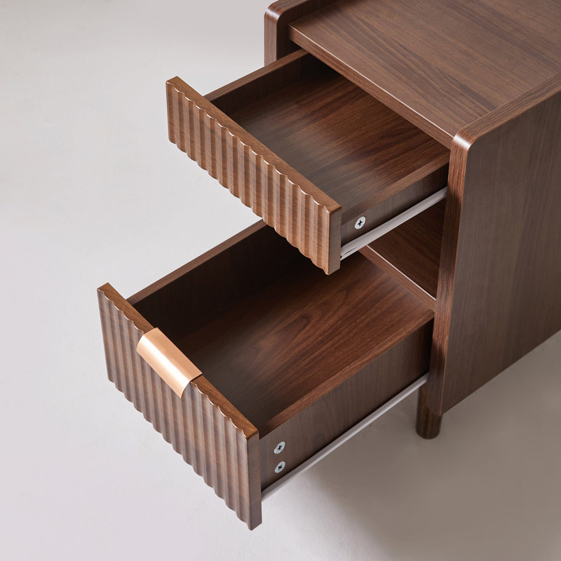 Table de chevet en noyer brun, Walnut