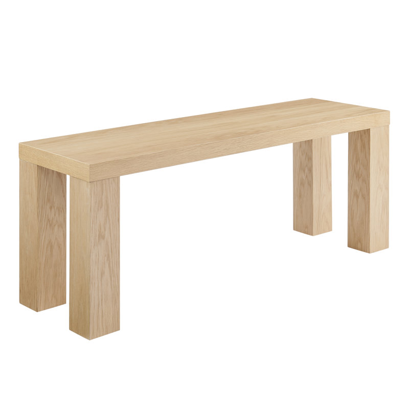 Banc de salle à manger en bois l 57 po Carson, H 19 po x l 49 po x P 15 po, Chêne