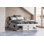 Base de lit plateforme avec tiroirs et tablettes Pharr