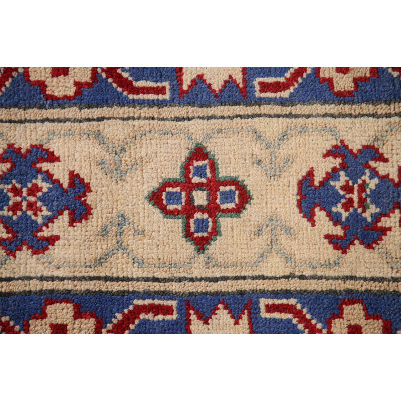 Handmade Red Kazak Oriental Area Rug