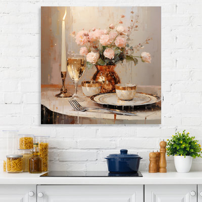 Pink Culinary Essence Kitchen Blooms - Kitchen Wall Art