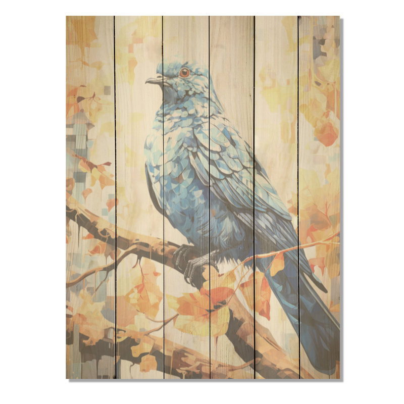 «Dove S Serenity Presence», art mural sur bois de pin naturel, H 20 po x l 10 po