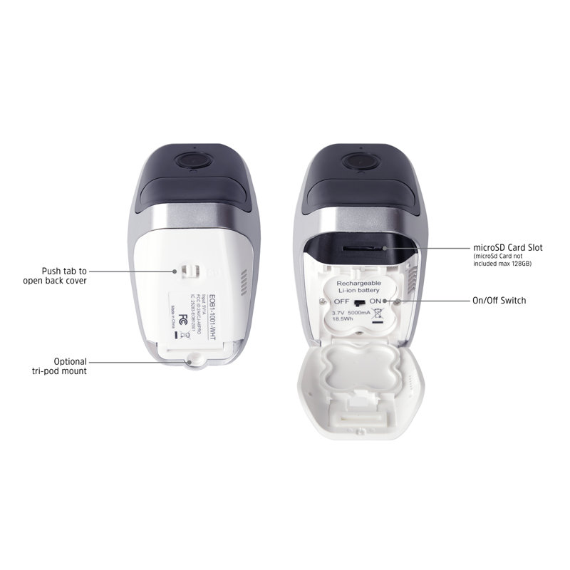 1080p Wireless Indoor/Outdoor Rechargeable Battery-Powered Smart WiFi Security Camera
