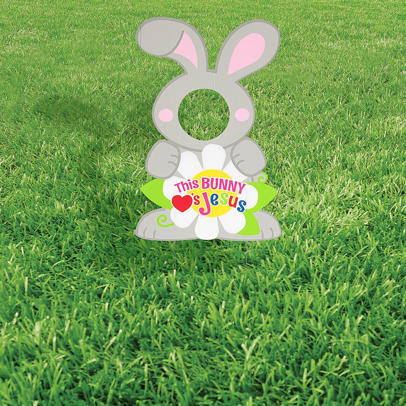 Piquet de jardin à motif de lapin de Pâques