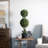 3' Artificial Double Ball Green Boxwood Topiary.
