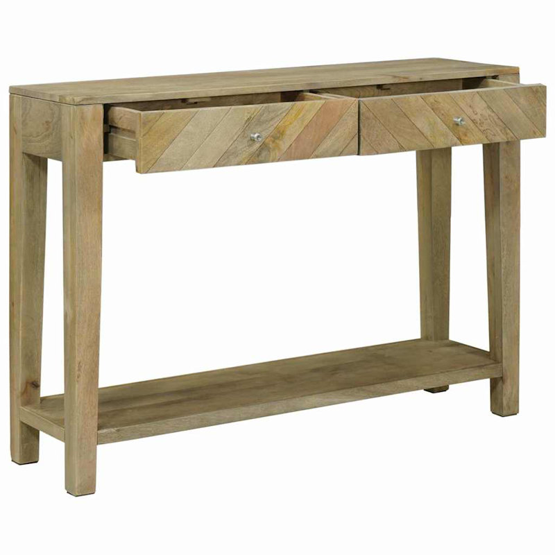 110cm Solid Wood Top Console Table