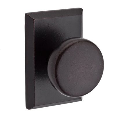 Rustic Single Dummy Door Knob with Rustic Square Rose