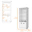 Bar blanc avec rangement pour bouteilles efficace - 3 tablettes, 5, porte-verres élégant pour la structure de divertissement à domicile-117243794-117243795